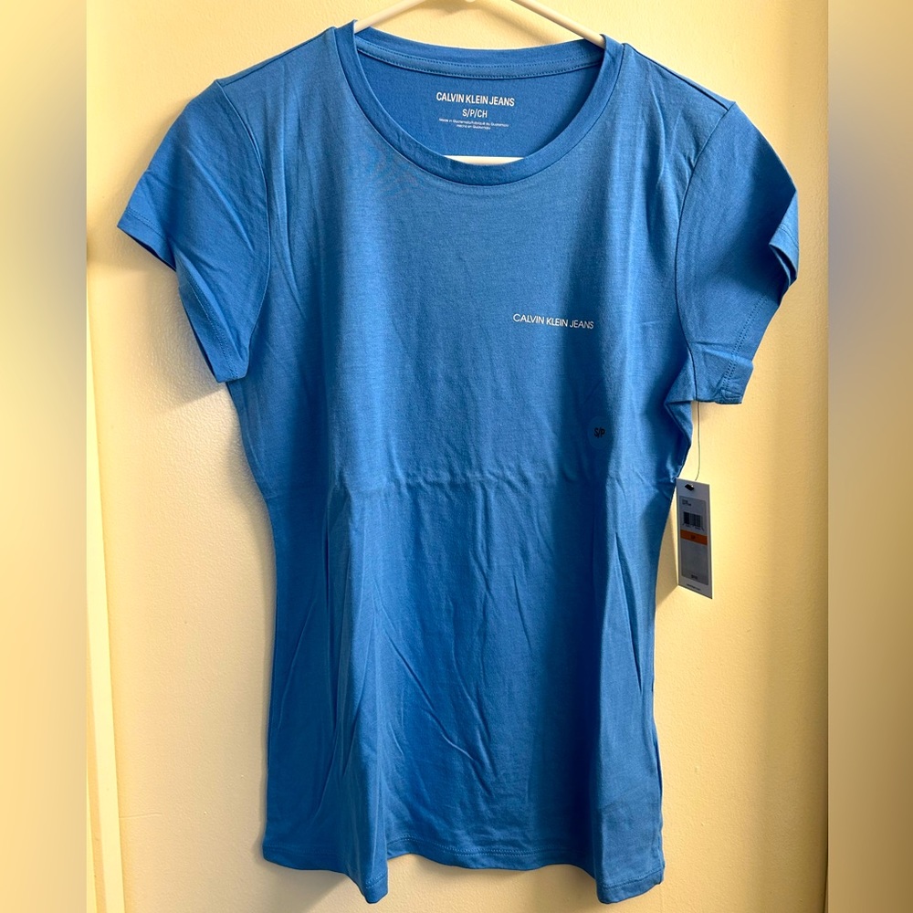 Calvin Klein Jeans Light Blue Short Sleeve Tee, SIZE S nwt